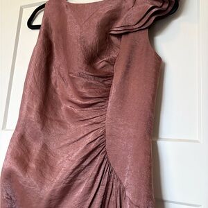Adrianna Papell One Shoulder Dusty Rose Dress